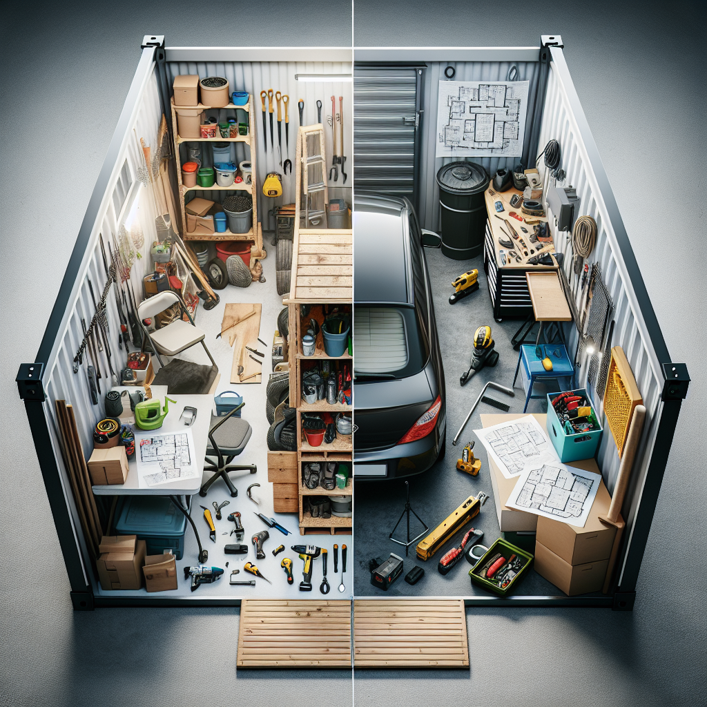 Can I convert a portable garage into a workshop?
