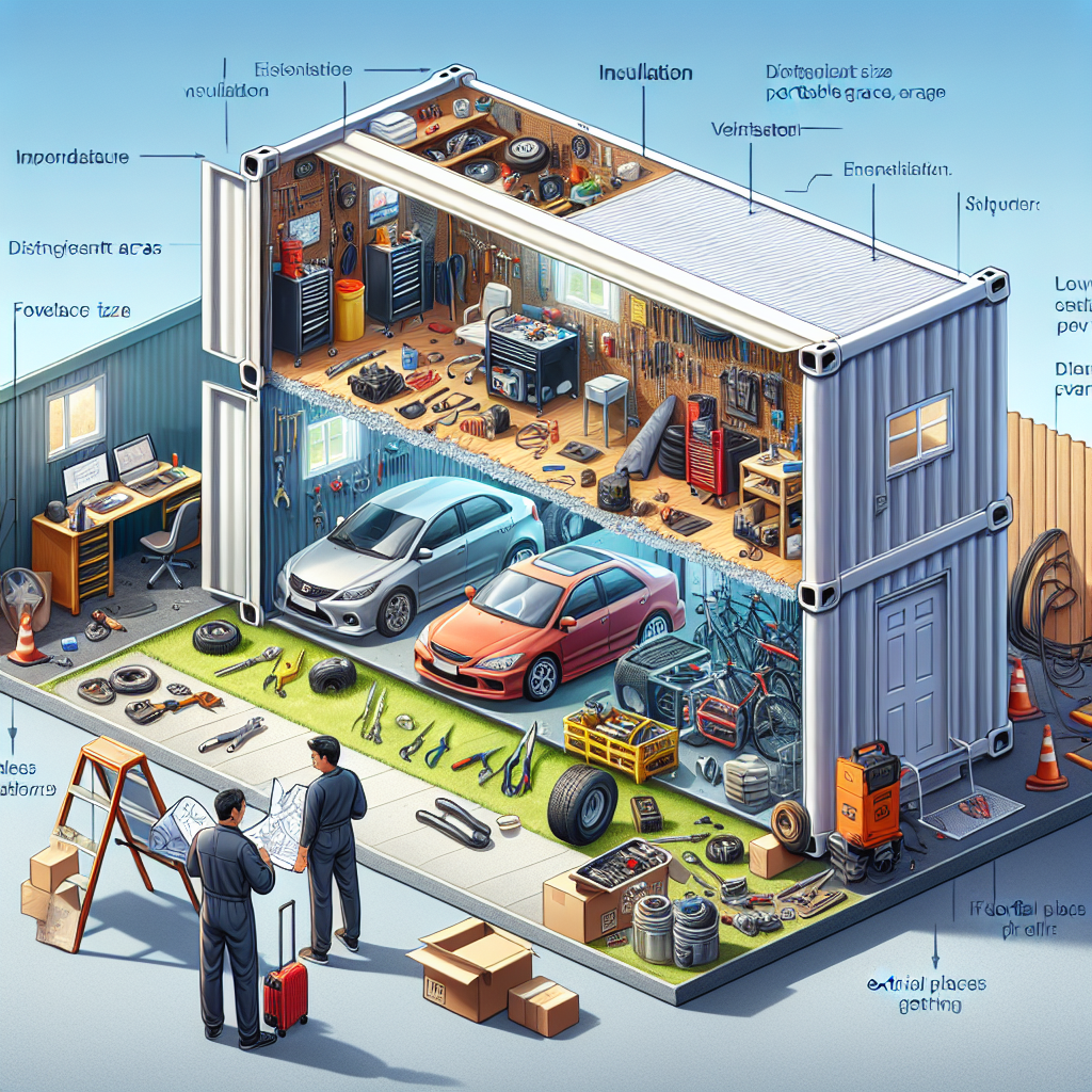 Can I convert a portable garage into a workshop?