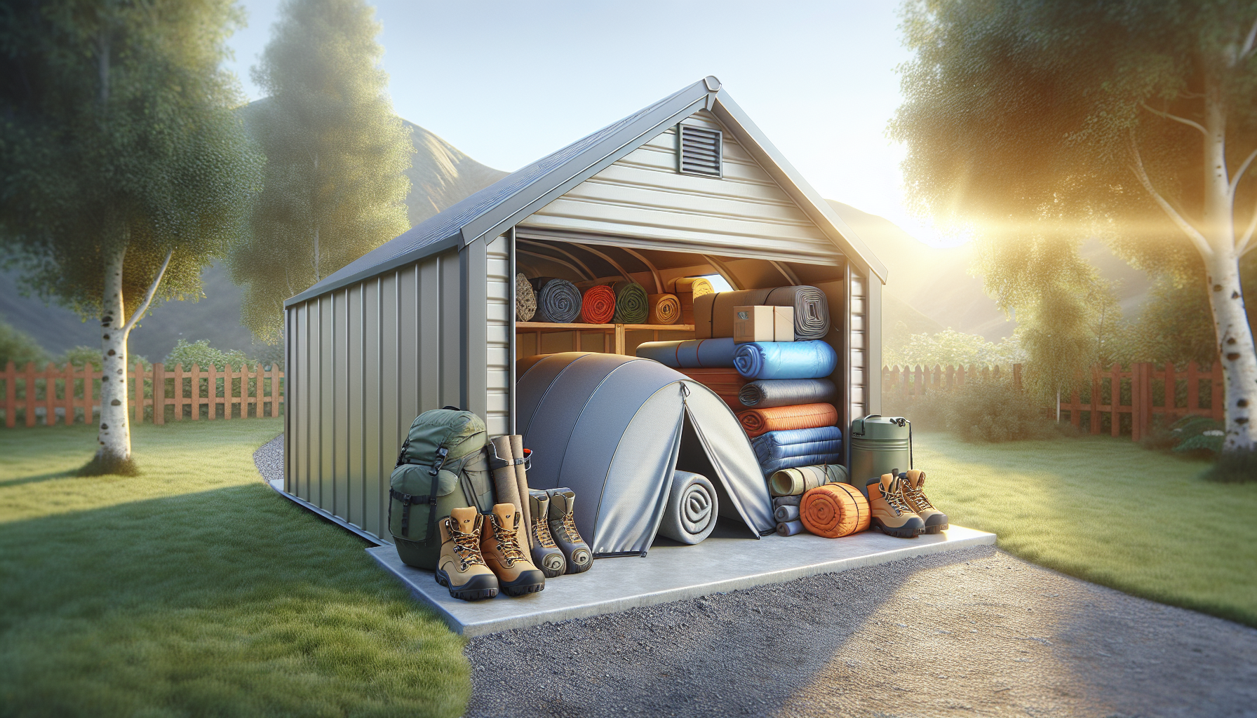 Can I use a portable garage for storing my camping gear?