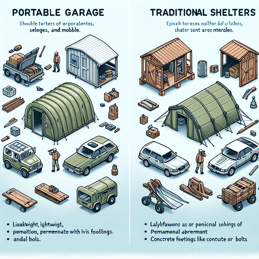 Comparing Portable Garages Vs. Traditional Shelters