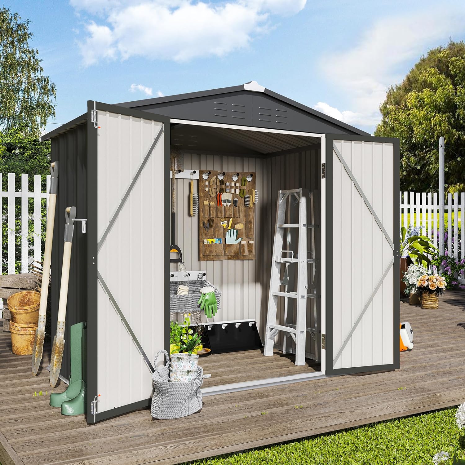 LAUSAINT Outdoor Storage Sheds 6×4′ Review