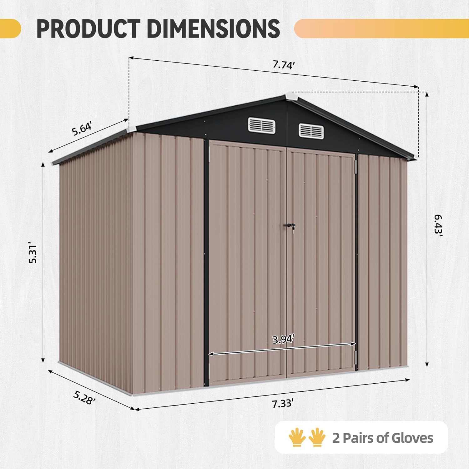 Aoxun 8x6FT Shed with Floor review