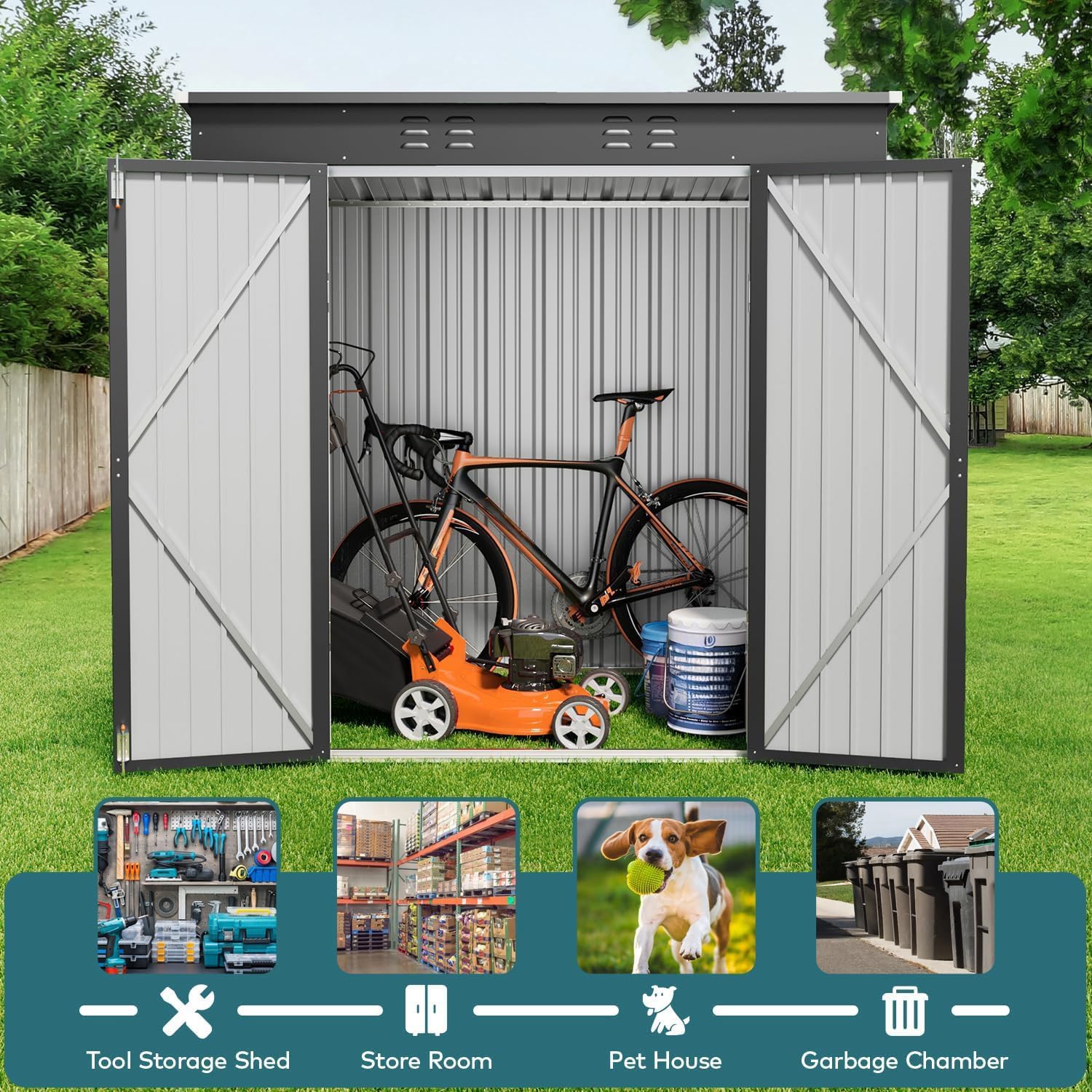 Gizoon 6′ x 4′ Outdoor Storage Shed review