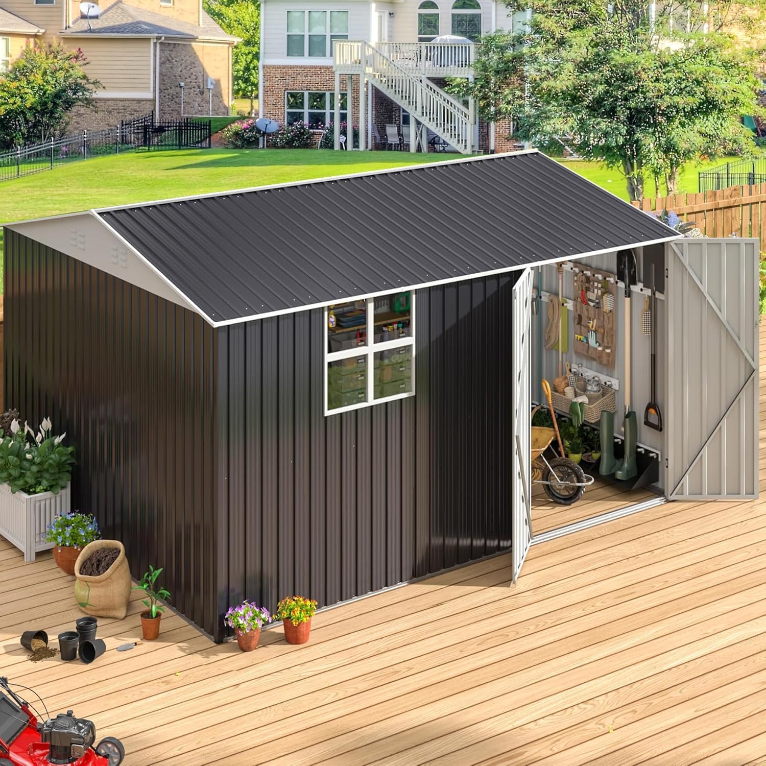 Polar Aurora 10×12 Metal Outdoor Storage Shed review
